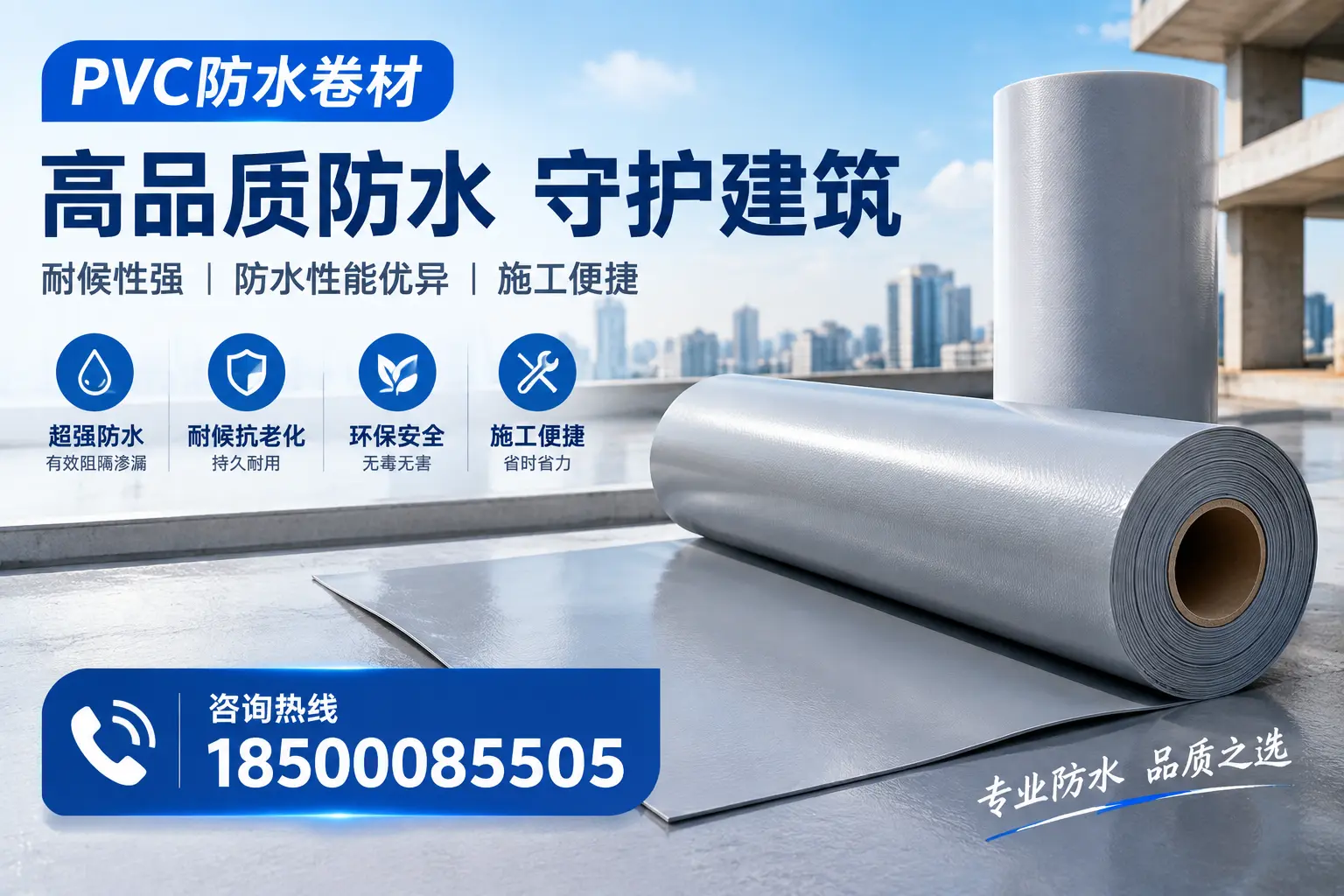 PVC防水卷材的防水效果评测，适合西安的科学依据